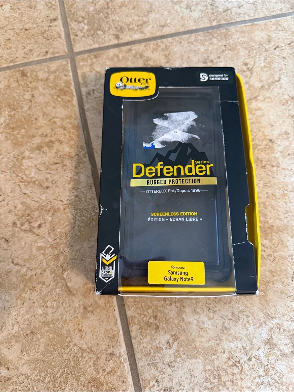 OtterBox Defender Series Rugged Case for Samsung Galaxy Note9 - Black and Yellow